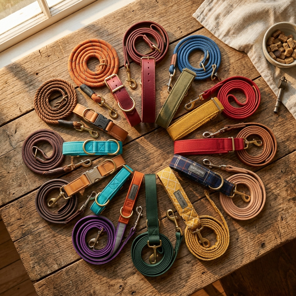 Dog collars representing mixed breeds